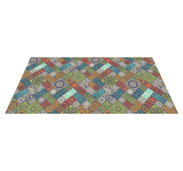 Gresie model etnică mandala pardoseală de bucătărie - TenStickers
