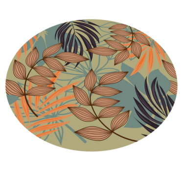 Frunze pe ramuri floare covor de vinil - TenStickers