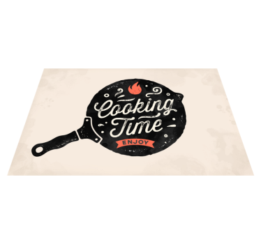 Covor de vinil pentru bucătărie timpul de gătit bucură-te - TenStickers