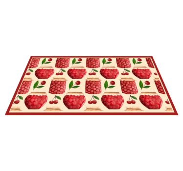 Covor de vinil pentru bucătărie motiv dulceata de cirese - TenStickers
