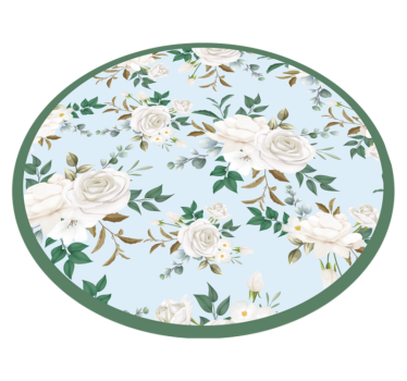 Pardoseala de bucatarie model elegant trandafiri - TenStickers