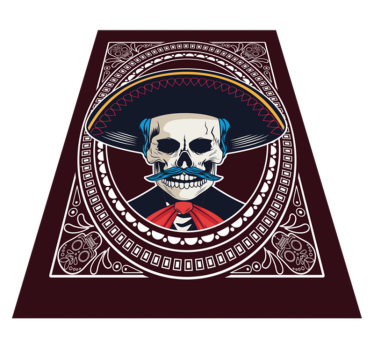 Covoare în stil etnic mexican craniu etnic - TenStickers