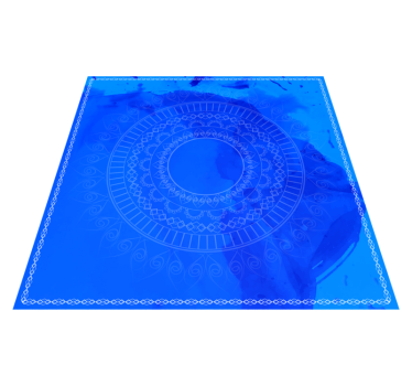 Mandala lumini albastre mandala mat - TenStickers