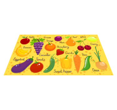 Legume cu nume podele de bucătărie - TenStickers