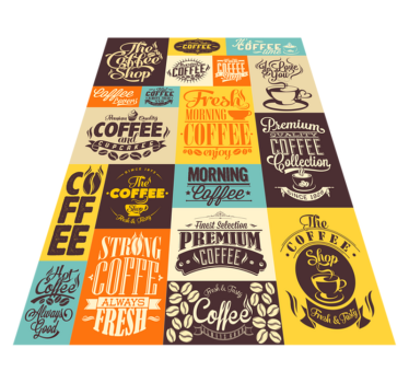 Pardoseala de bucatarie design cafea - TenStickers
