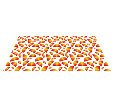 Covor de vinil geometric matrice de motive circulare - TenStickers