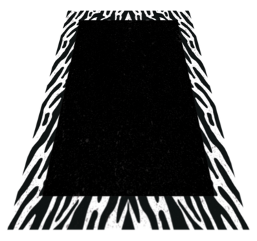 Covor zebra black runner animal print - TenStickers