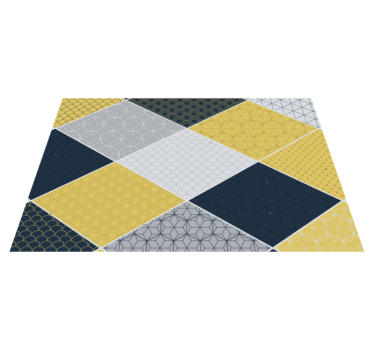 Covoare geometrice de vinil cu linii galbene - TenStickers