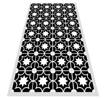 Gresie hidraulică alb-negru faianță mat - TenStickers