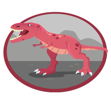 Covor de vinil pentru copii dinozaur timp de joacă - TenStickers