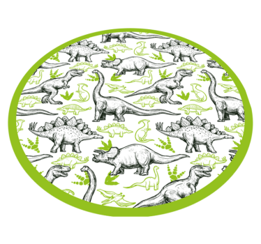 Două culori, doodle, covor de animale cu imprimeu dinozaur - TenStickers