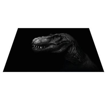 Dinozaur realist și elegant pe fundal negru mat de animale - TenStickers