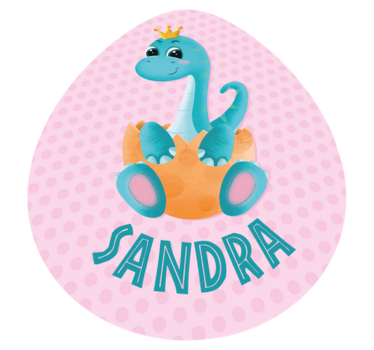 Dinozaur cu coroană și covor de vinil - TenStickers