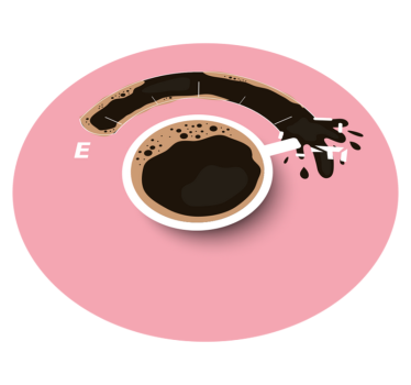 Covoare moderne șablon de ceașcă de cafea puternic - TenStickers