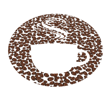 Cu cafea cu boabe de cafea covoare contemporane - TenStickers