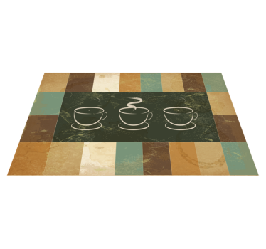Ceașcă de cafea publicitate covoare personalizate - TenStickers