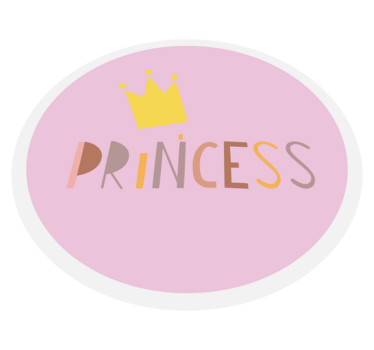 Covor de vinil pepiniere coroană circulară de prințesă - TenStickers