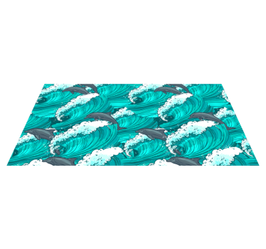Delfin în ocean mat de vinil animal - TenStickers