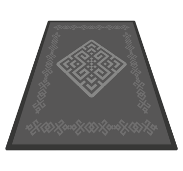 Covor de vinil gri model geometric complicat - TenStickers