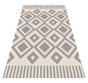 Covoare geometrice diferite pătrate gri - TenStickers