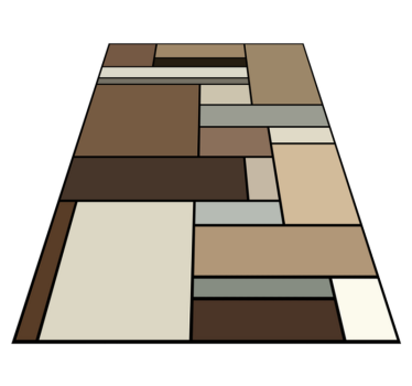 Covor vinil modern straturi geometrice contemporane - TenStickers