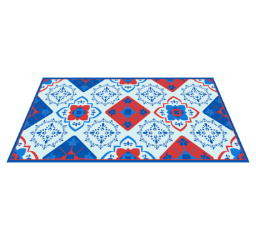 Covor vinil efect de țiglă mozaic mediteranean - TenStickers