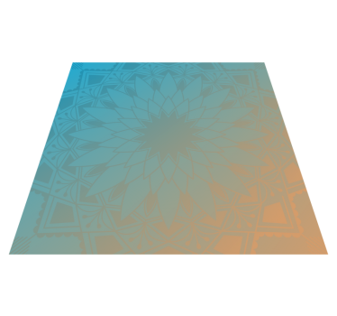 Covor vinil mandala gradient de mandala - TenStickers
