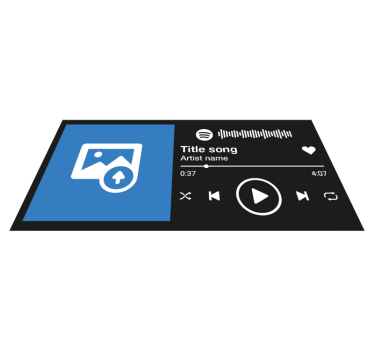Spotify muzică cu covor de vinil personalizat text și imagine - TenStickers