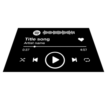 Covor de vinil text personalizat spotify - TenStickers