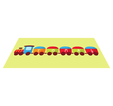 Tren cu covor de vinil pentru copii - TenStickers