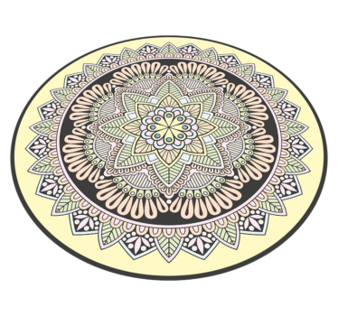 Pardoseală din vinil cu mozaic mandala multicolor - TenStickers