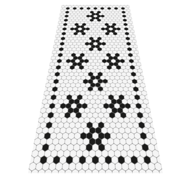 Covor de mozaic alb-negru - TenStickers
