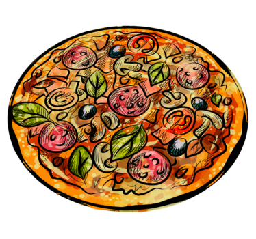 Covoare de bucatarie pizza bucatarie desen animat - TenStickers