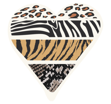 Animal print cu inimă covor animal print - TenStickers