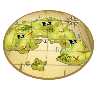 Covor de vinil pentru harta comorilor piratilor - TenStickers