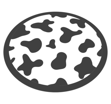 Covor din vinil cu imprimeu de vacă alb-negru - TenStickers