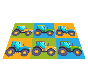 Covor de vinil pentru plăci de tractor multicolor - TenStickers