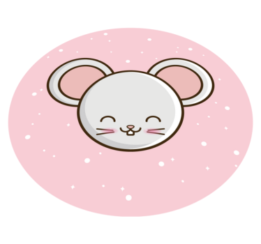Drăguț anime șoareci animal covor - TenStickers