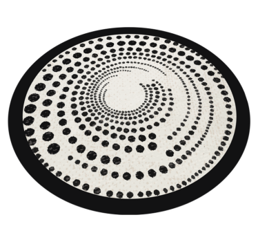 Covoare geometrice de vinil cu buline rupte - TenStickers