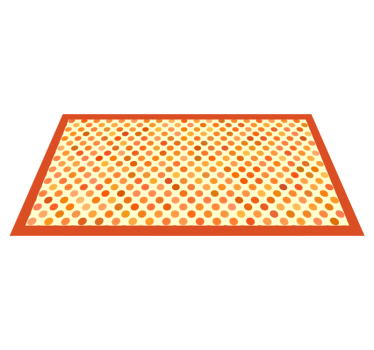 Covoare geometrice cu buline maro - TenStickers
