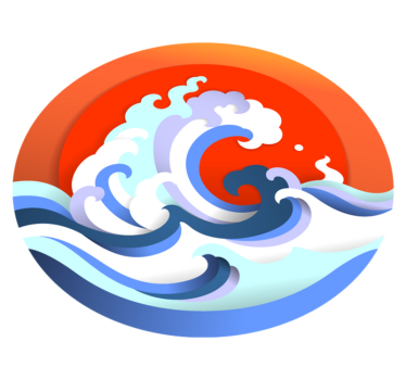 Covor vinil cu aspect de natura cerc de valuri oceanice - TenStickers