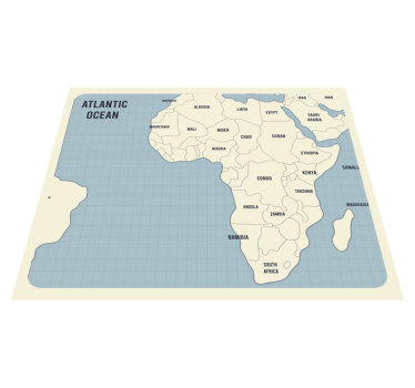 Hârtie carton din africa vinil map rug - TenStickers