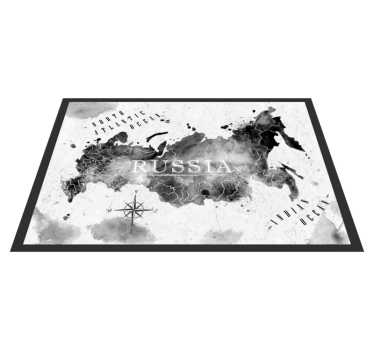 Covor de vinil harta lumii hartă monocromă a lumii - TenStickers