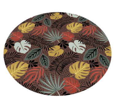 Covor vinil cu aspect de natura ilustrație frunze tropicale - TenStickers