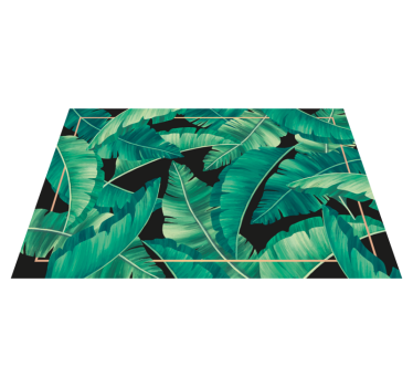 Covor cu flori de culoare verde închis - TenStickers