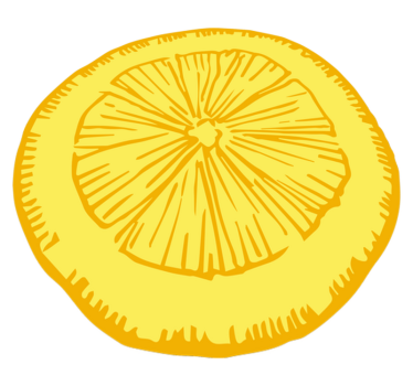 Covor de vinil pentru bucătărie felie de citrice galbene - TenStickers