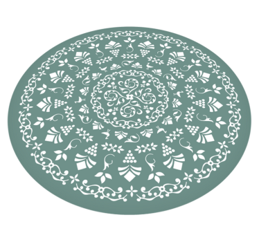 Covoare rotunde gri ornamentale în stil nordic - TenStickers