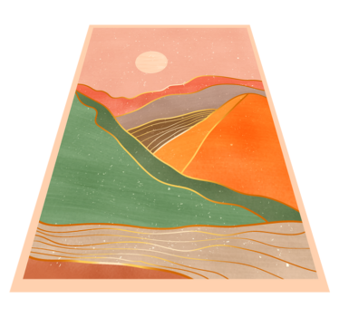Covoare colorate peisaj pastelat în stil nordic - TenStickers