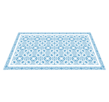 Podele de bucătărie albastre ornamentale - TenStickers