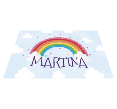 Nori curcubeu cu covor de vinil personalizat - TenStickers